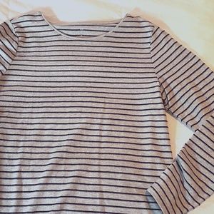 Talbots Gray and Purple Sparkle Top